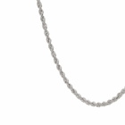 Tom Wood 20.5" Rope Chain Necklace in Silver 