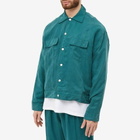 MKI Men's Cupro Trucker Jacket in Teal