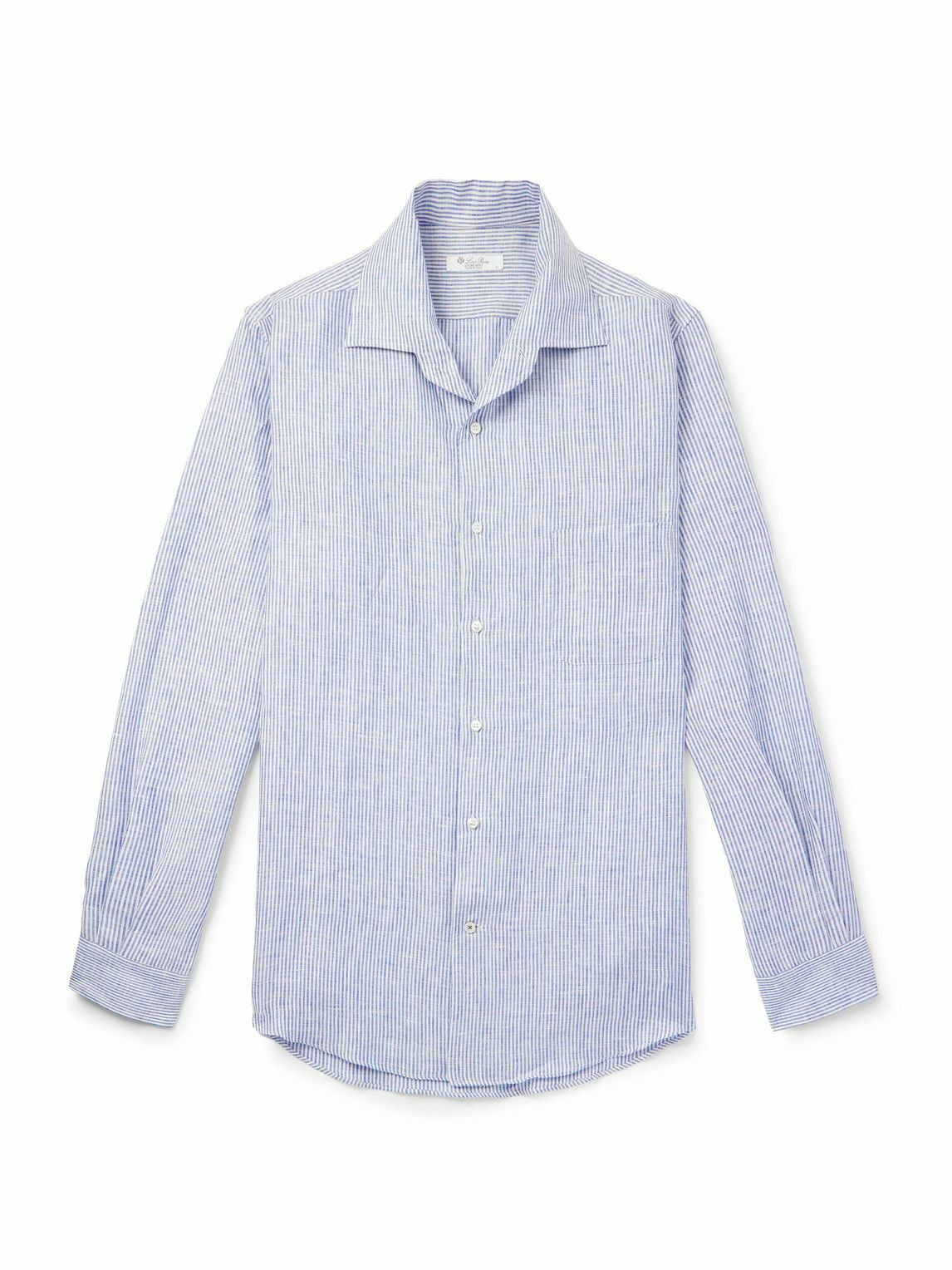 Loro Piana - André Striped Linen Shirt - Blue