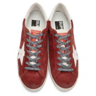 Golden Goose Red Suede Superstar Sneakers