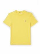 Polo Ralph Lauren - Logo-Embroidered Cotton-Jersey T-Shirt - Yellow