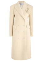 Giuseppe DI Morabito Floral Double-breasted Coat Off White