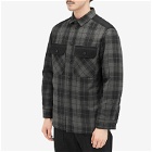 Neil Barrett Men's Check Padded Over Shirt in Black/Graphite