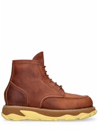 PALM ANGELS Hybrid Leather Lace-up Boots