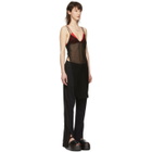 Yang Li Black Mesh Long Tank Top