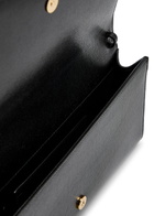 Saint Laurent Kate Logo Pebbled Leather Clutch - Black - One Size