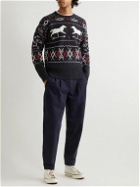 Polo Ralph Lauren - Wool and Silk-Blend Jacquard Sweater - Blue