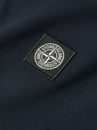Stone Island - Logo-Appliquéd Stretch-Cotton Piqué Polo Shirt - Blue