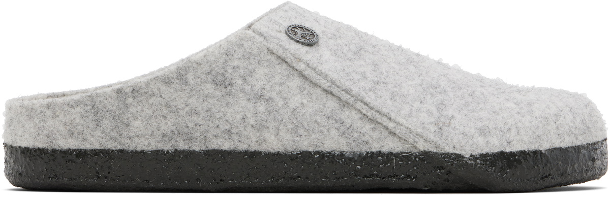 Birkenstock Gray Narrow Zermatt Rivet Slippers