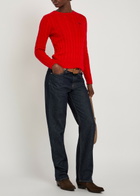 Polo Ralph Lauren Cable-knit Cotton Jumper Red