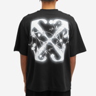 Off-White Men's Flower Arrow Skate T-Shirt in Black
