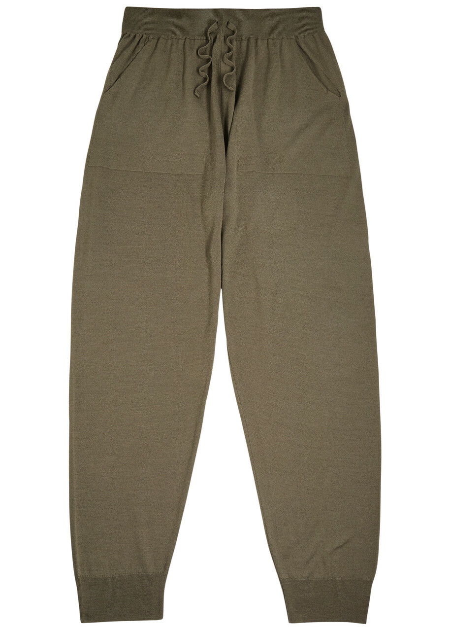 John Smedley Henning Wool Sweatpants Khaki