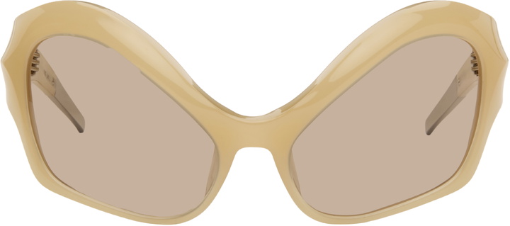 Photo: Mugler Beige Cat Eye Sunglasses