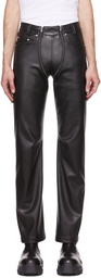 GmbH Black Pleather Lata Trousers