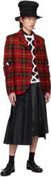 Black Comme des Garçons Black Pleated Midi Skirt