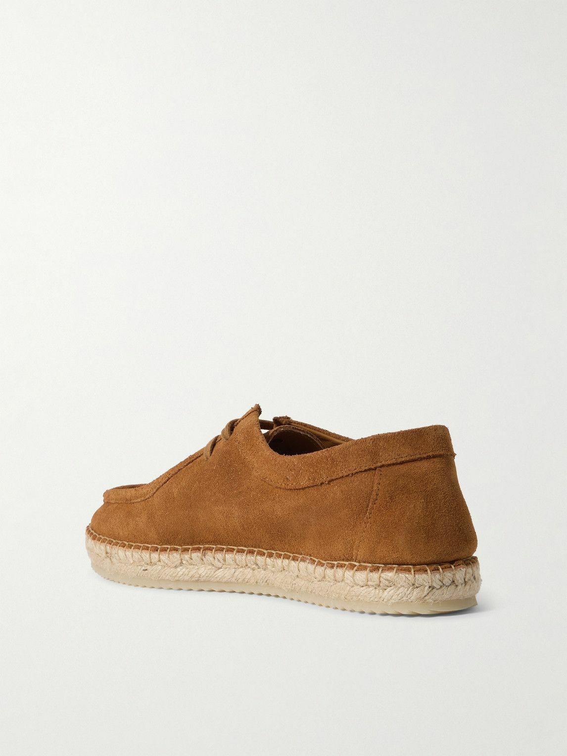 Frescobol Carioca - Rodolfo Jute-Trimmed Suede Derby Shoes - Brown