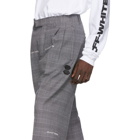 Off-White Grey Check Classic Trousers