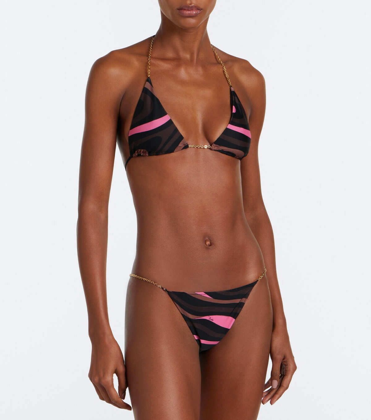Pucci Marmo chain-detail bikini bottoms
