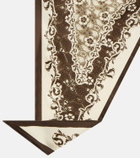 Alémais Violet floral silk scarf