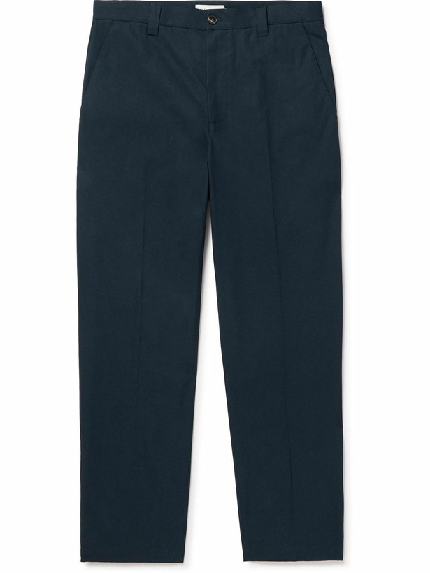 Photo: FRAME - Straight-Leg Cotton-Twill Chinos - Blue
