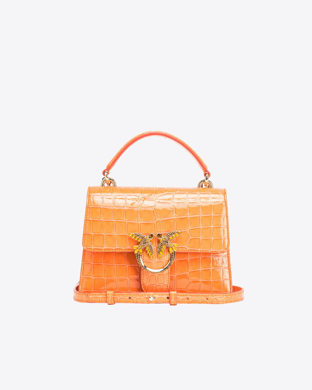 Pinko Pinko Galleria Mini Love Bag One Top Handle Light In Shiny