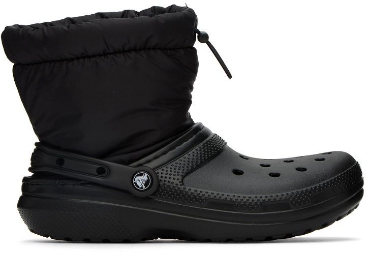 Photo: Crocs Black Classic Lined Neo Puff Boots