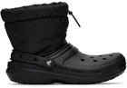 Crocs Black Classic Lined Neo Puff Boots