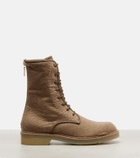 Max Mara Baker cashmere combat boots