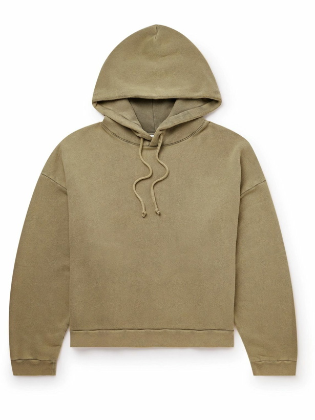 Photo: Acne Studios - Fester H Cotton-Jersey Hoodie - Green