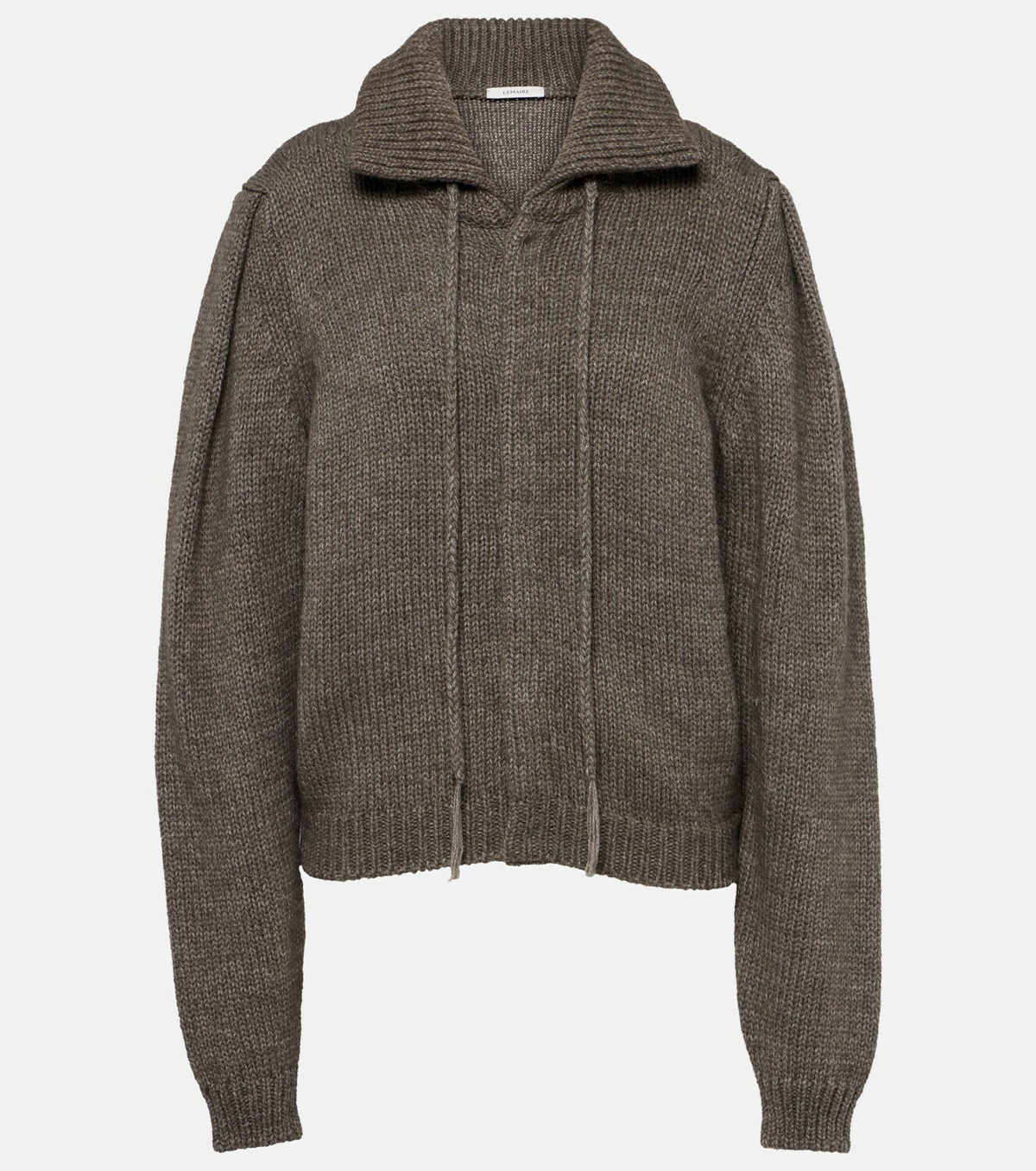 Lemaire high-neck wool cardigan - Green