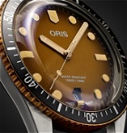 ORIS - Divers Sixty-Five Automatic 40mm Bronze, Stainless Steel and Leather Watch, Ref. No. 01 733 7707 4356-07 5 20 45 - Brown