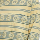 Beams Plus Men's Long Sleeve Jacquard Stripe Pocket T-Shirt in Yellow