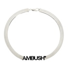 Ambush Silver Logo Herringbone Necklace