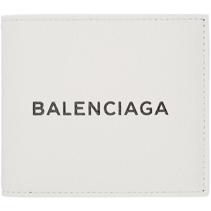 Photo: Balenciaga White Logo Wallet 