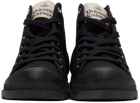 Vivienne Westwood Black Canvas Logo Simian Boots