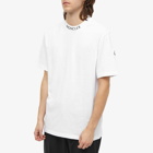 Moncler Men's Logo Collar T-Shirt in White