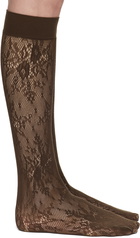 Swedish Stockings Brown Rosa Lace Knee-Highs Socks