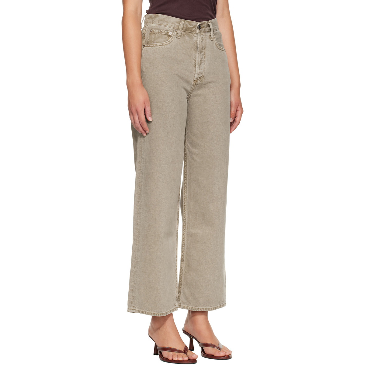 AGOLDE Beige Ren Trousers