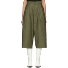 Junya Watanabe Green Wide-Leg Trousers