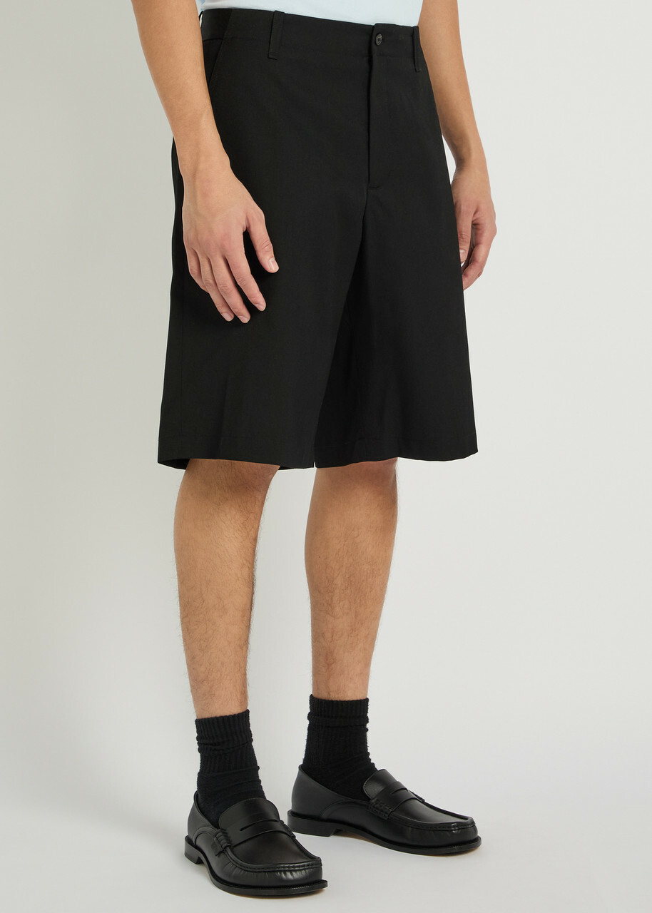 Jacquemus Le Short Camargue Wool Shorts Black
