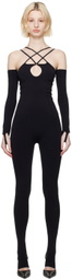ANDREĀDAMO Black Keyhole Jumpsuit