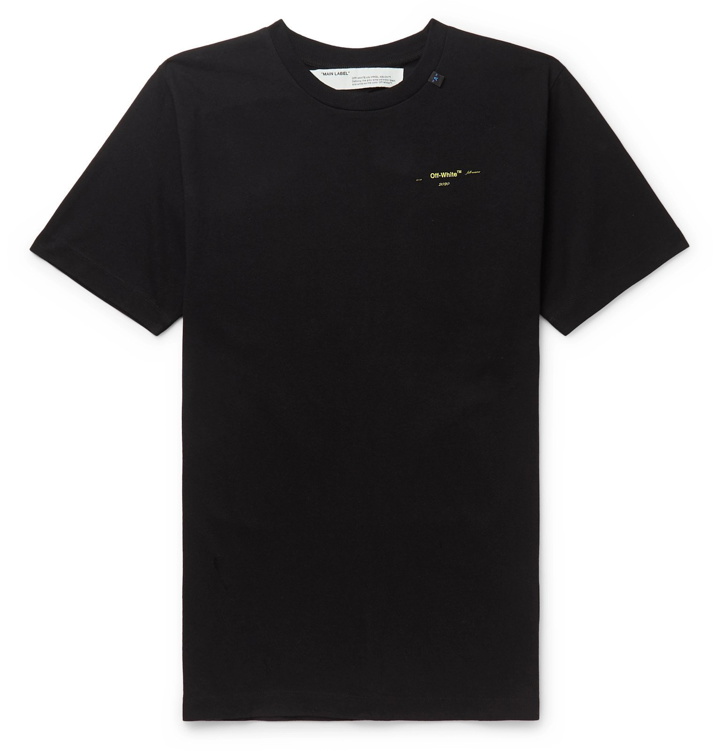 Photo: Off-White - Logo-Print Cotton-Jersey T-Shirt - Black