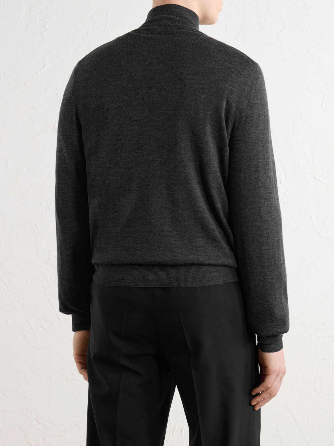 Canali - Wool Half-Zip Sweater - Gray
