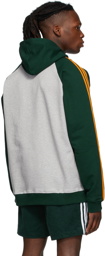Noah Grey & Green adidas Originals Edition 3-Stripes Hoodie