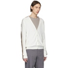 Maison Margiela Off-white and Brown Knit Cardigan