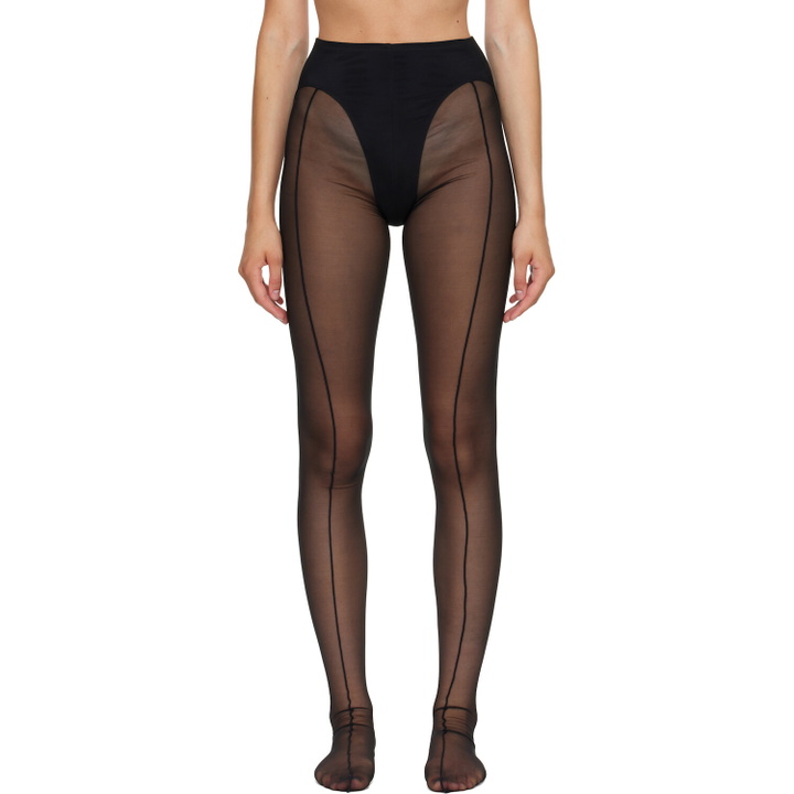 Photo: Mugler Black Re/Edit Pantyhose Tights