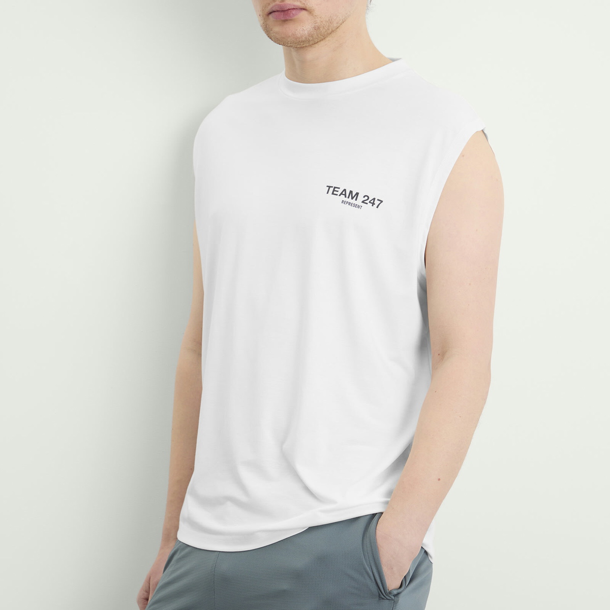 Represent 247 Men's Represent Team 247 Oversized Tank in Flat White ...