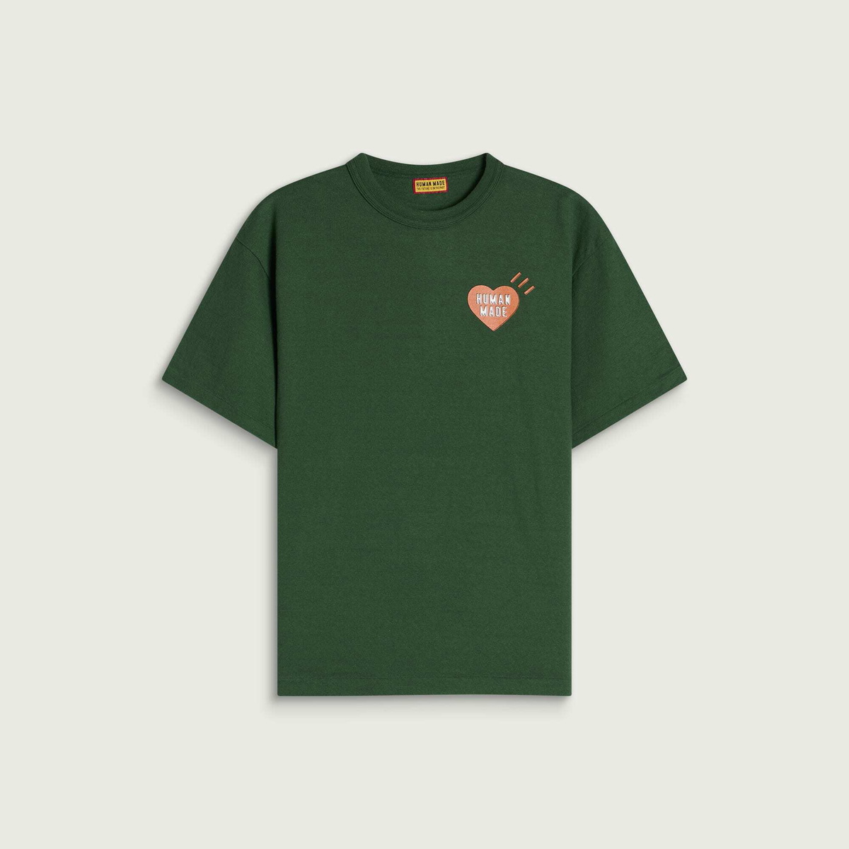 Human Made Men's Heart Logo T-Shirt in Green