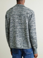 A.P.C. - JW Anderson Noah Space-Dyed Cotton Mock-Neck Sweater - Blue