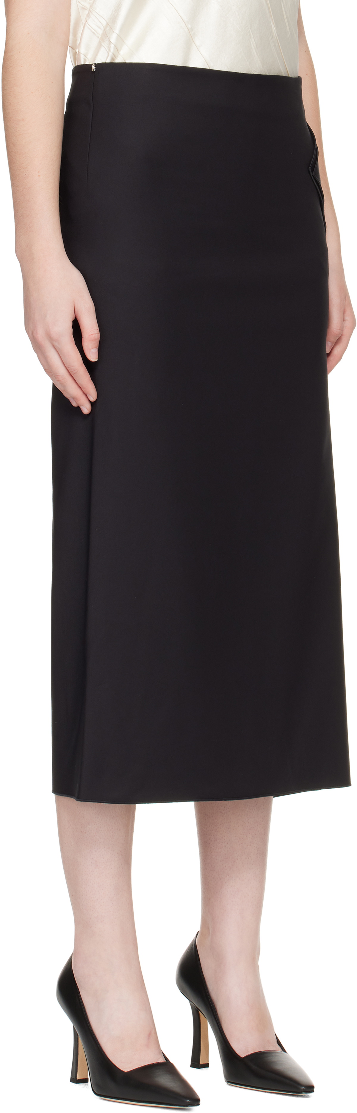 Sportmax Black Giambo Midi Skirt